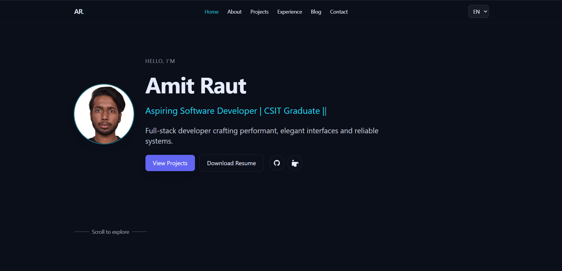 Amit Kumar Raut – Portfolio